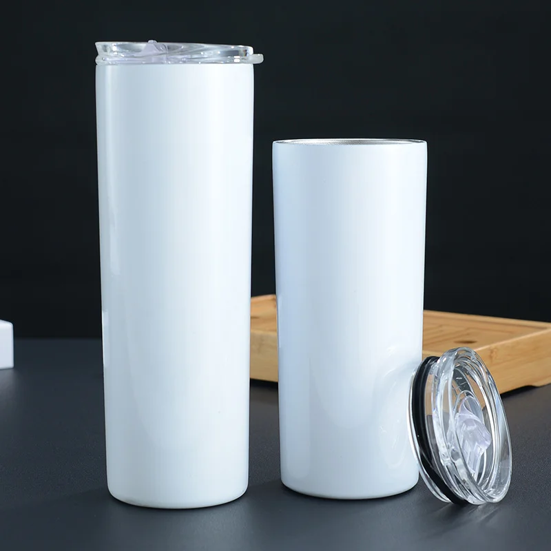 

20/30oz 304 Stainless Steel Skinny Tumblers/ Straight Double Wall Blank Sublimation Stainless Steel straight tumbler, Customized colors acceptable