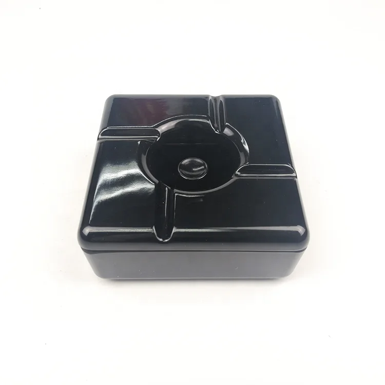 

Wholesales Cheap Bulk Black Square Melaminie Ashtray, Pantone color