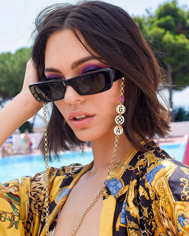 

Wholesale Glasses Vendor Small Thick Frame Colorful Retro Sunglasses Unisex New Years Fashion Sunglasses Newest 2021