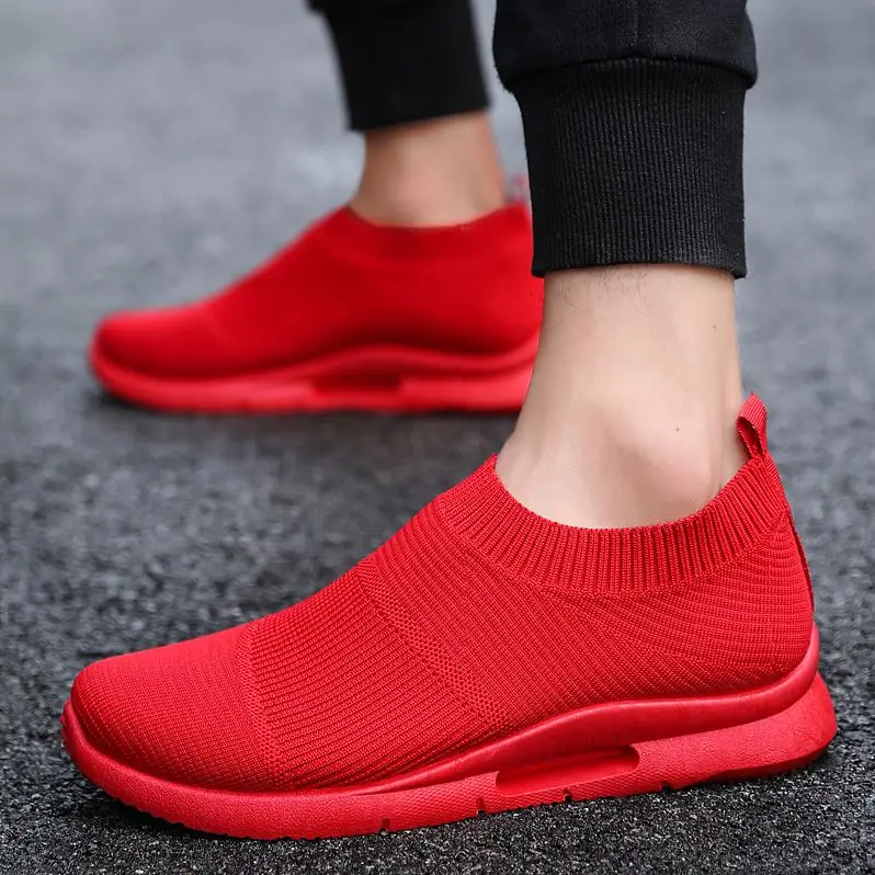 

2021 New Mens Lightweight oem Men's Casual Running Sport footwear men Man Breathable Flats Shoes New Mens Breathable Mesh Shoes