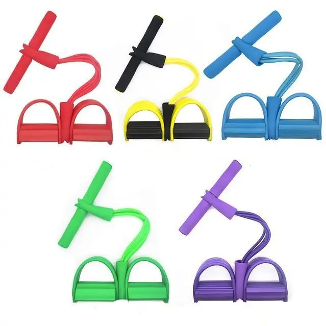 

Pedal Rally Four Tube Pull Rope Sit-ups Abdominal Weight-bearing Yoga Fitness Equipment Home Pilates Rope