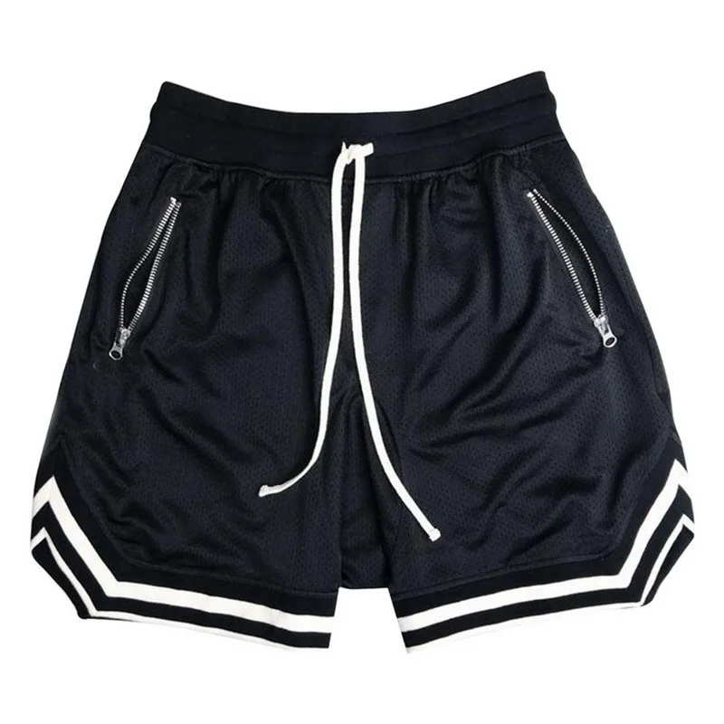

Marvili Custom Plain Jersey Shorts Cropped Fit Polyester Mesh High Quality Basketball Shorts With Zipper Pockets For Men