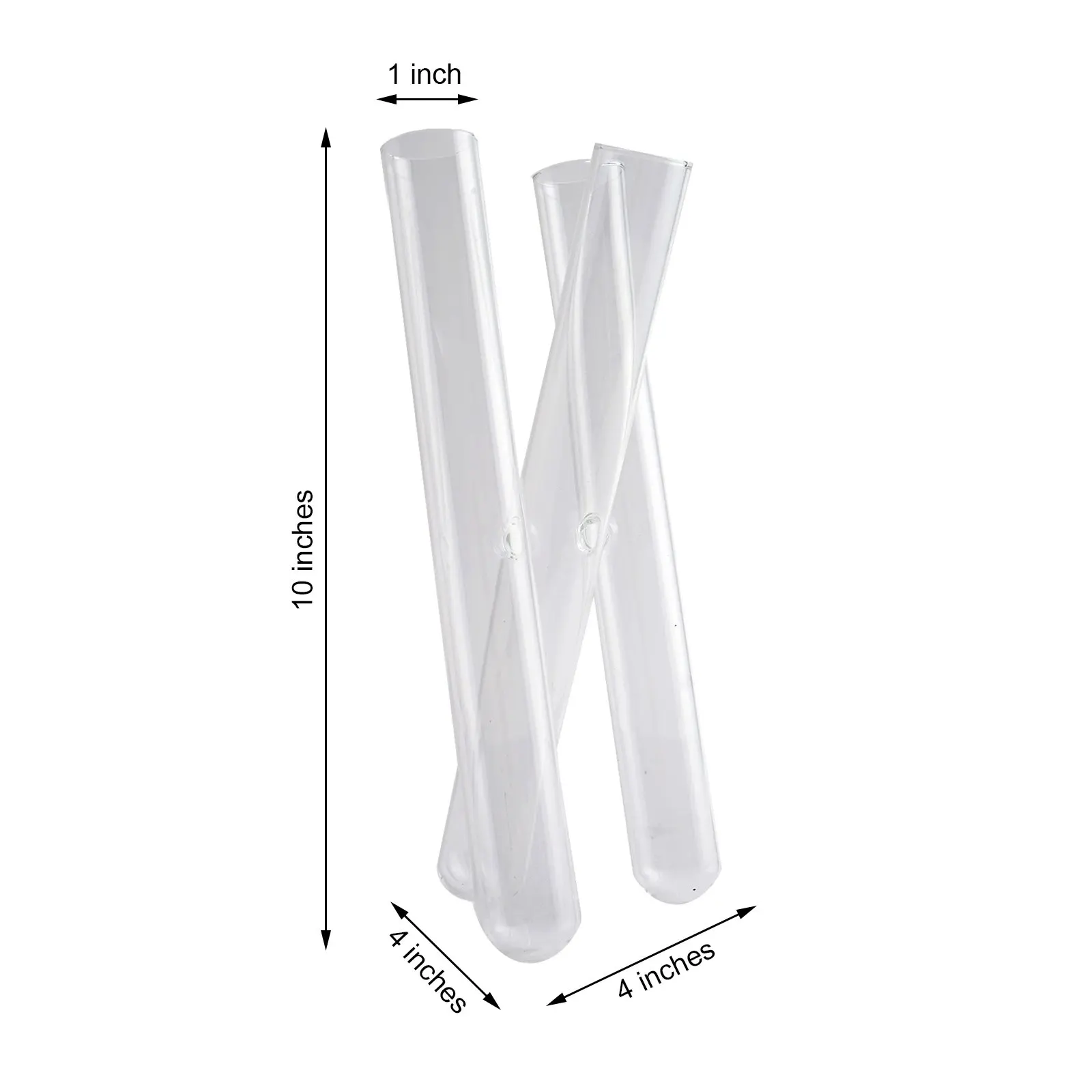 

3 Clear Glass Conjoined Test Tube Hydroponic Flower Vase Plant Decoration