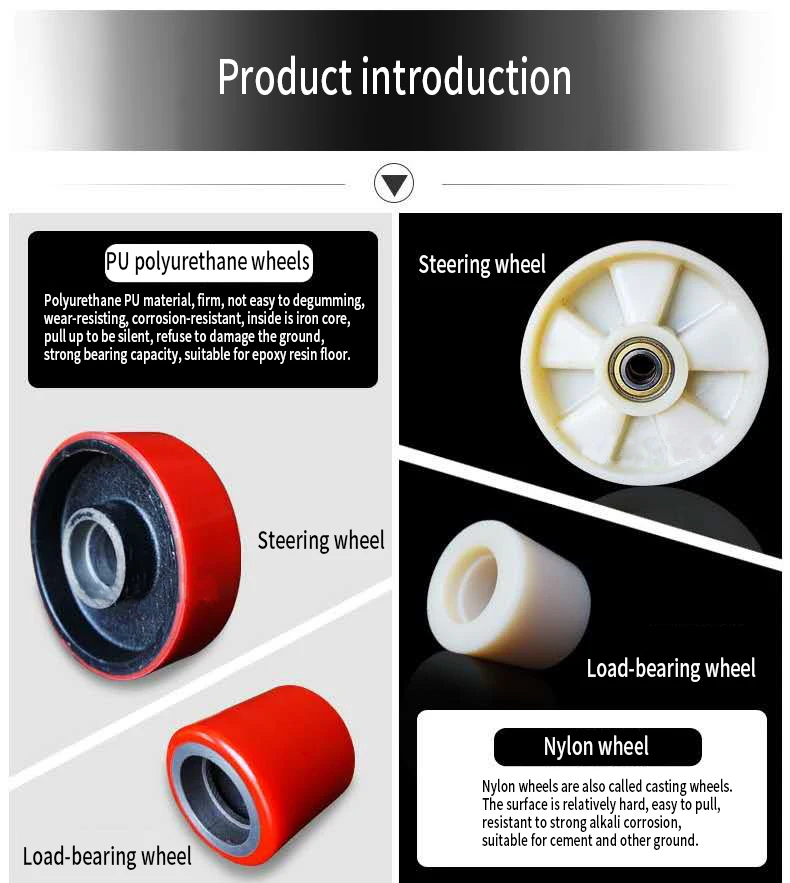 Pallet Truck Steer Wheel For Pallet Truck And Forklift With High