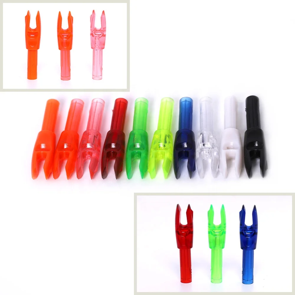 

ACCMOS Archery  Plastic Arrow Nocks for Archery Carbon Fiberglass Arrow Shaft DIY, 7 colors