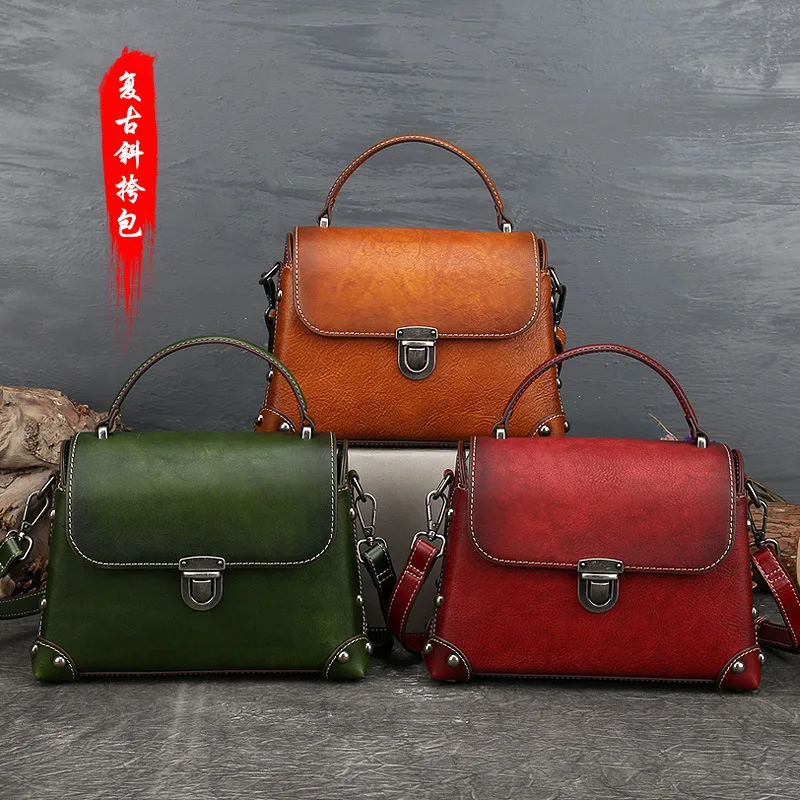 

New Fashion Genuine Leather Handbags Factory Designer shoulder Bag for Women Vintage women Handbag