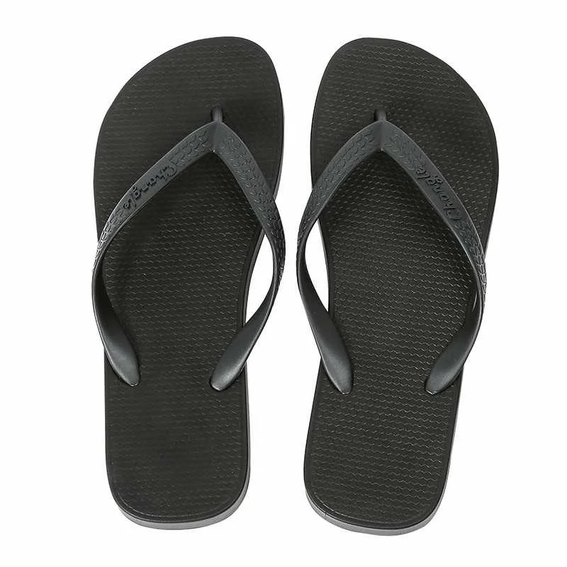 

New Style Pvc Material Couple Soft Bottom Beach Breathable Women's Slippers Outdoor House Leisure Men's Flip Flops, Balck,green,red,pink,beige
