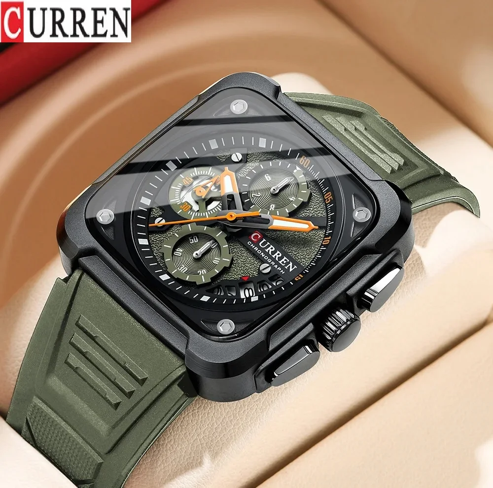 CURREN Watches 8461 Classics Waterproof Charming Men Watch Luxury Business Silicone Male Clock Wristwatches Montre Homme Reloj