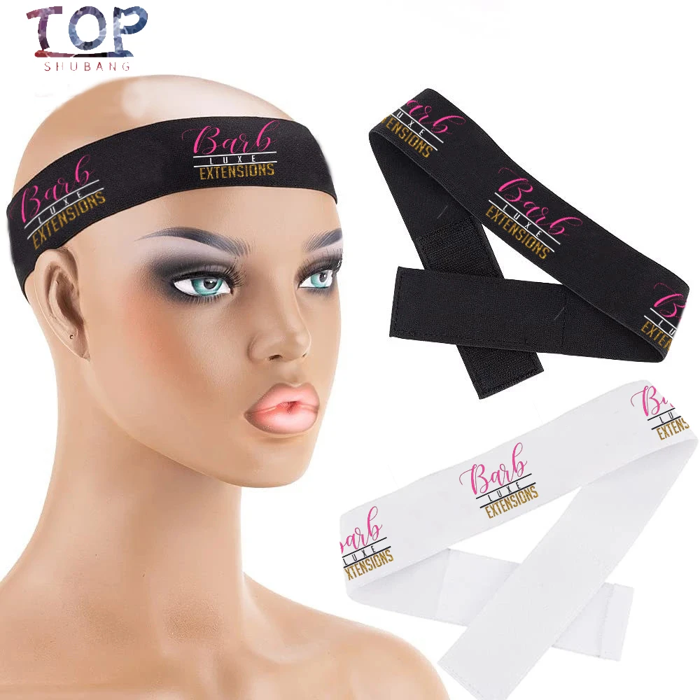 

Custom Jacquard Letters Women Elasticity Headband For Virgin Wrap Forehead Sports Turban Unisex Knit Logo Headbands Accessories, White,black