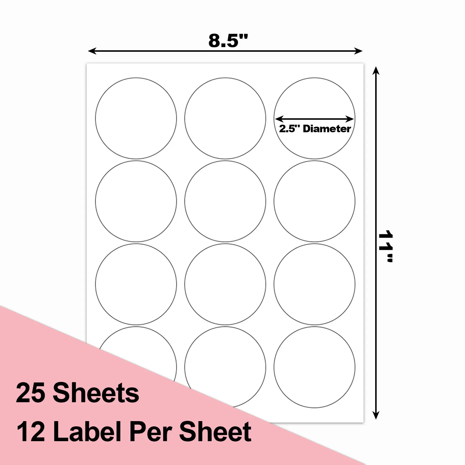 

2 Inch Round Labels - Permanent White Matte - Candle Lid Product Favor Labels - Pack of 2000 Circle Stickers 100 Sheets-