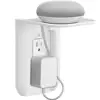 Wall Outlet Shelf Standard Vertical Duplex Decor Outlet with Cable Channel Charging for Cell Phone, Google Home, White, 1 Pack