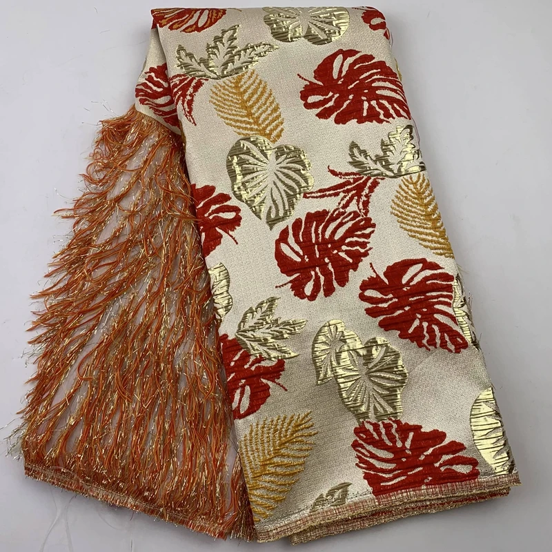 

Luxury Brocade Lace Fabric for Wedding Party Dress High Quality African Jacquard Fabric Lace Nigerian Lace Fabric 0008