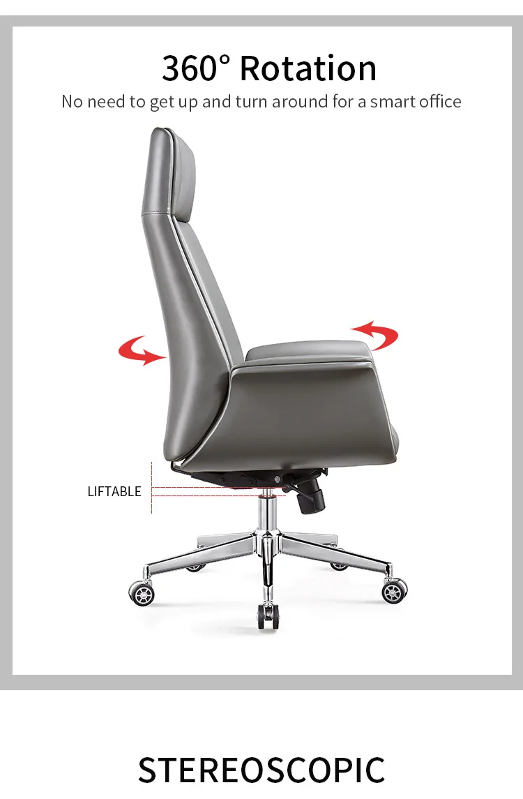 Shunde Ergonomic Executive Chairs High Back Leather Office Chair