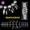 High quality no crease 504pcs/set false nail art foot tips with box package