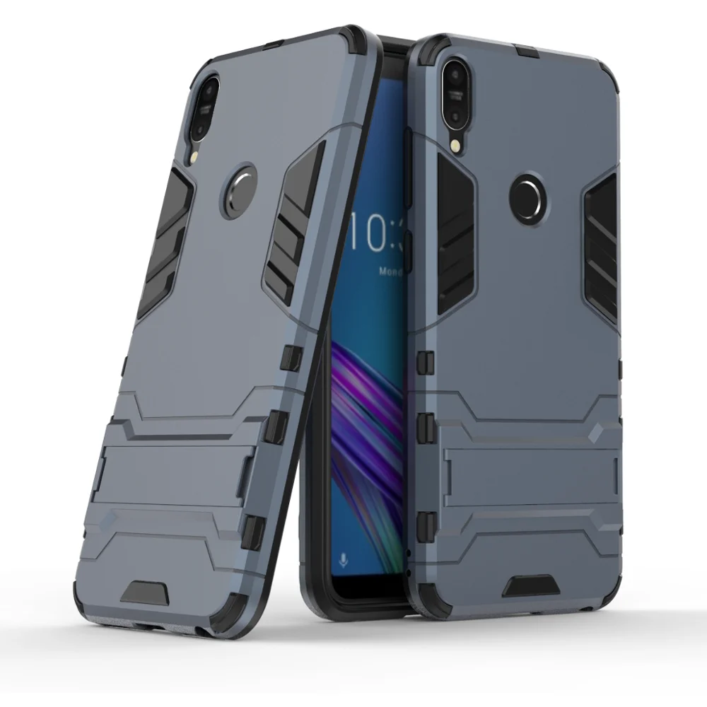 

Factory Price Armour Style PC TPU Protection Kickstand Cover Phone Case for asus zenfone max pro m1 cover