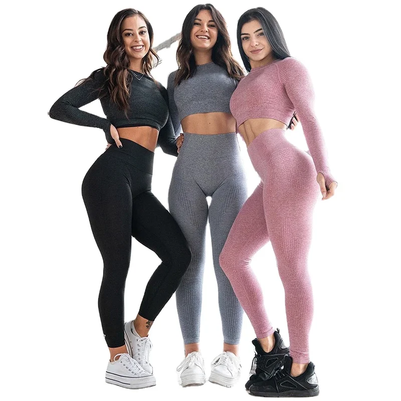 

High Quality Workout Cloth Athletic Wear Women Leggings Fitness Seamless Yoga Set