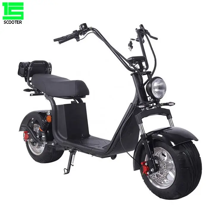 

2 seat citycoco e scooter electric/2000w 1500w60v12ah/20ah lithium battery front rear suspension fat boy electric motorcycle