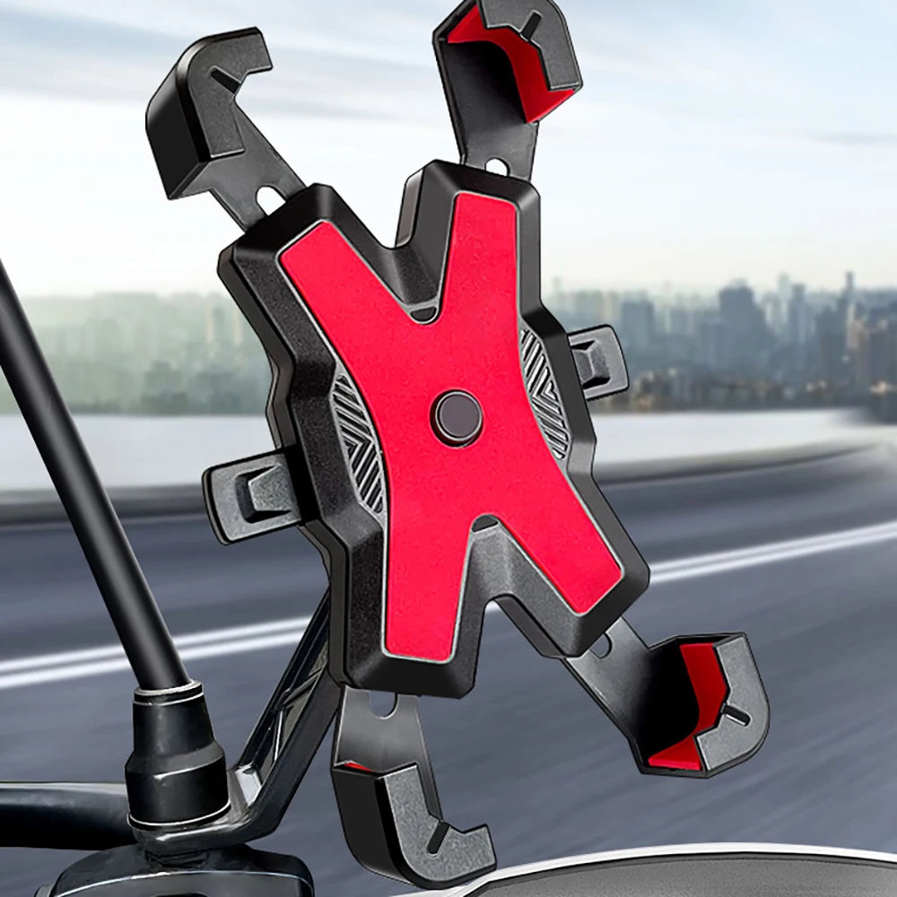 

Free shipping 1 Sample OK New Rear Mirror Full Protection Steady Elastic Clamping Holder Phone Bike For 4-7 Inch Cell Phone, Oem