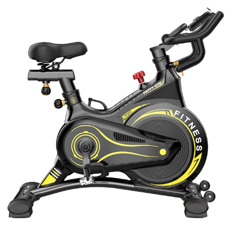 

new arrival 2021 hot selling indoor spin bike magnetic exercise spinning bike with magnetic resistance spinning bike body strong, Black+yellow white+blue