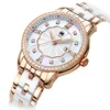 Hot Selling Mop Women Watches In Wristwatches Elegant Ceramic Band Diamond Case Lady Watch