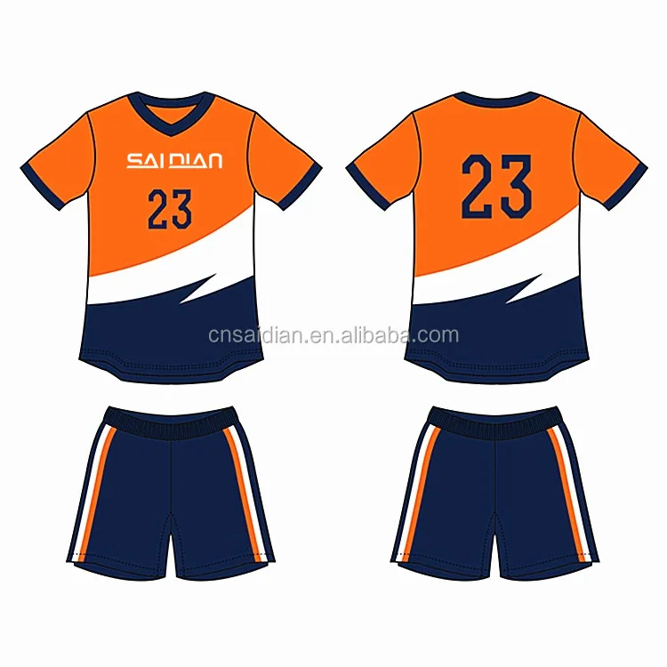 

OEM Custom Sport cheap orange training football soccer wear kits, Custom color