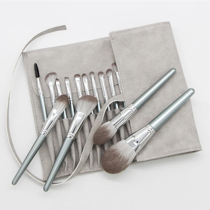 

Wholesale Women Makeup Tools Solid Wood Handle 14pcs Makeup Brushes Set