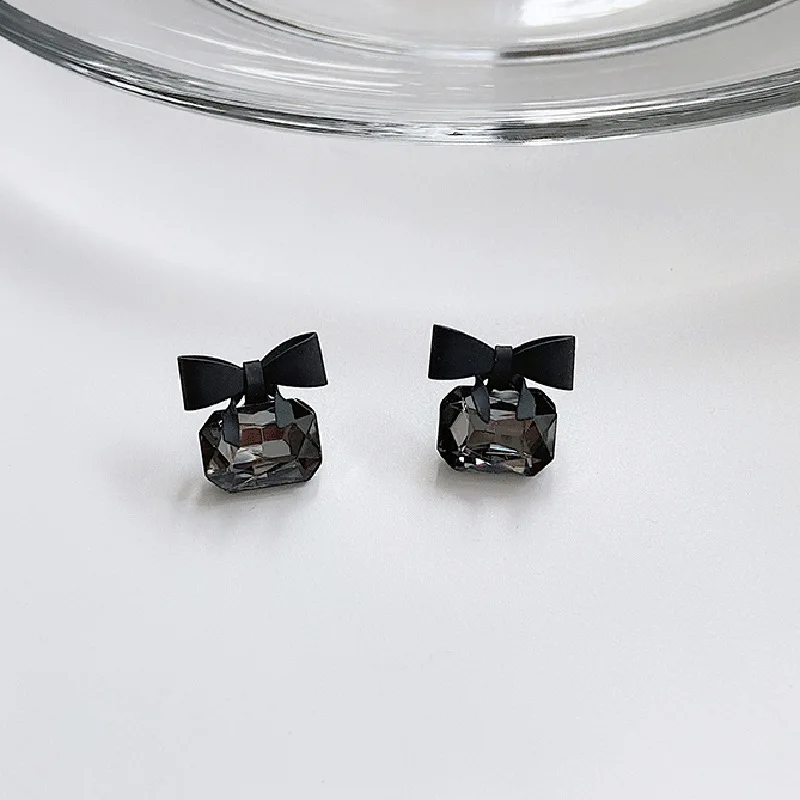 

fashion jewelry trendy crystal black diamond earings