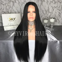 

Pre Plucked Glueless Straight Lace Front Wigs Silky Brazilian Virgin Human Hair Wig For Black Women