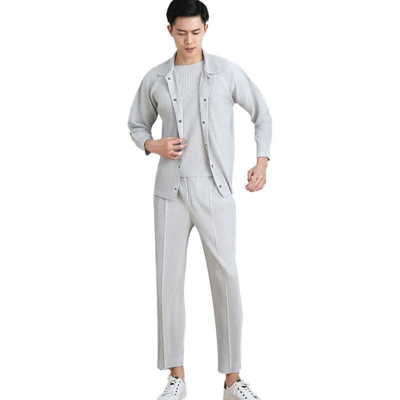 

men's jeans loose radish Japanese- style cropped wholesale Pleated casual men's pants
