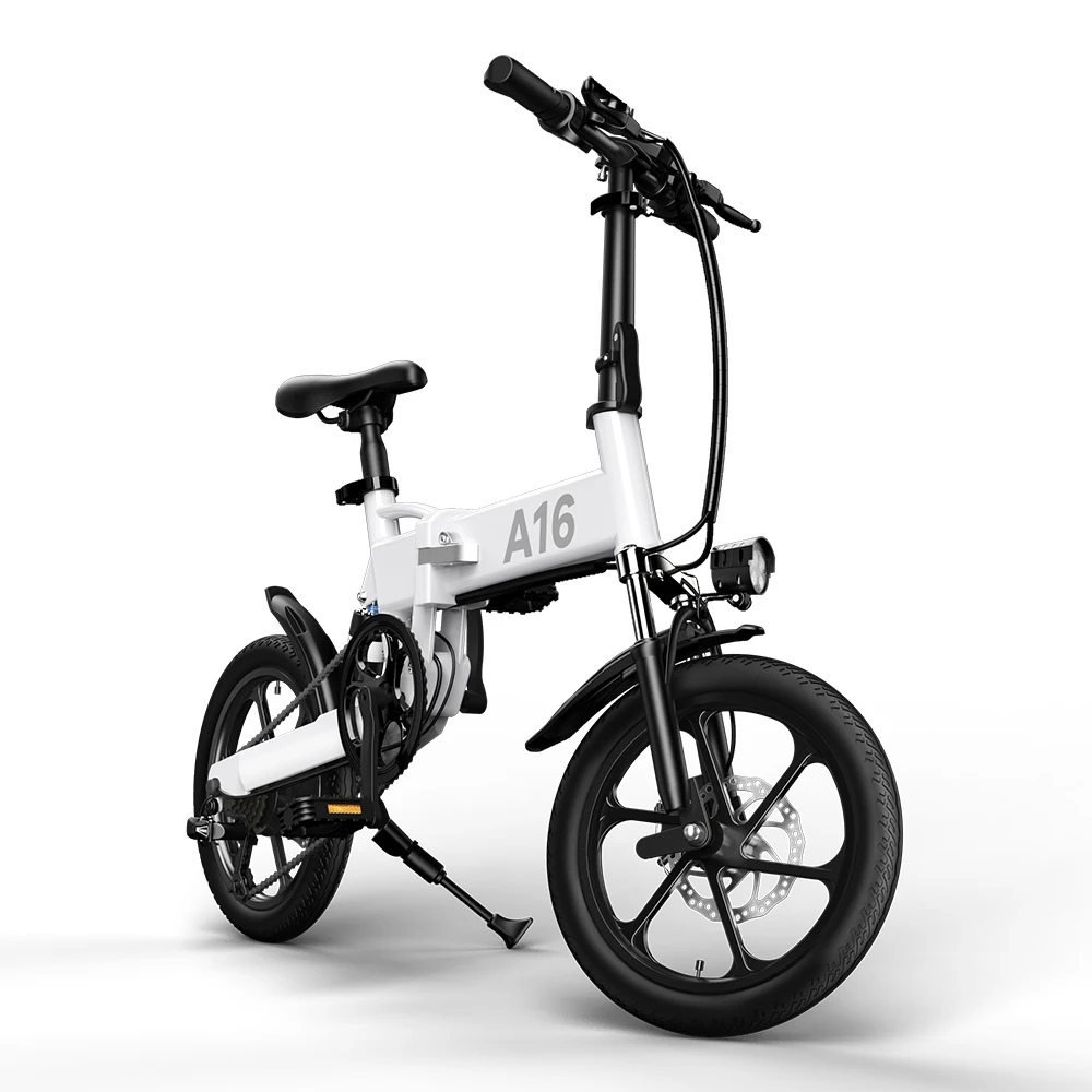 

ADO A16 folding exercise electric bicycle ebike road mountain city bike for adult fat bike sur ron electric cycle, White and black