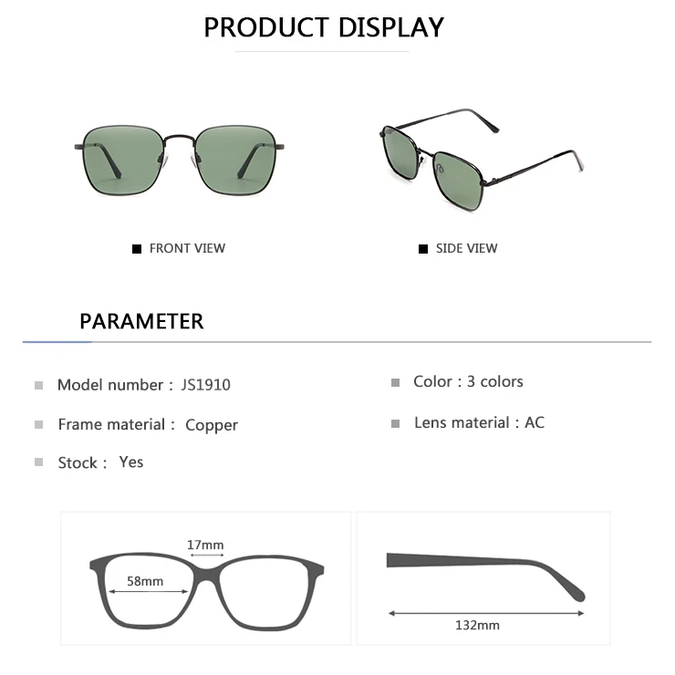 EUGENIA best brand wholesale custom name brand bifocal sustainable sunglasses for men
