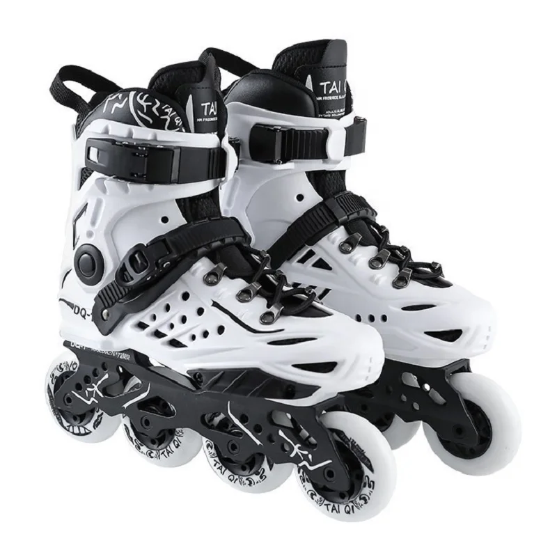 

New Technology Cheaper Shipping Cost LED 4 Wheels Inline Roller Quad Skates, Black