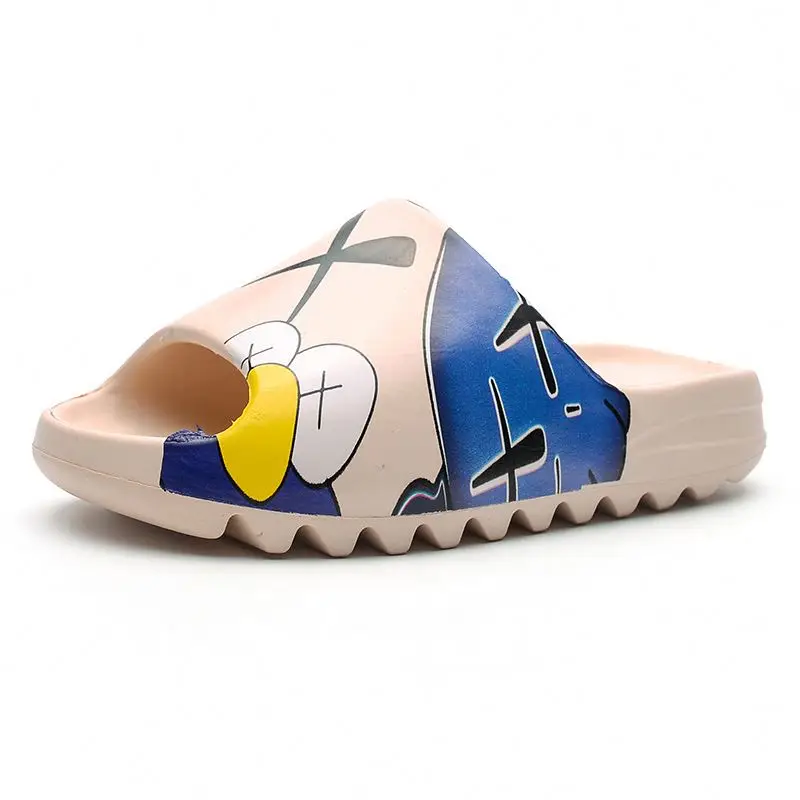 

Kid Fancy Light Weight Beach Flat Slide Slippers Sandals for children, Beige