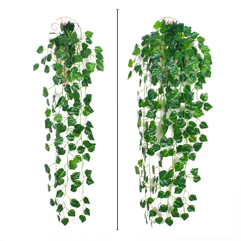 

Indoor and outdoor wall hanging decorative plastic leaves trailing the money grass plant artificial vines in the room