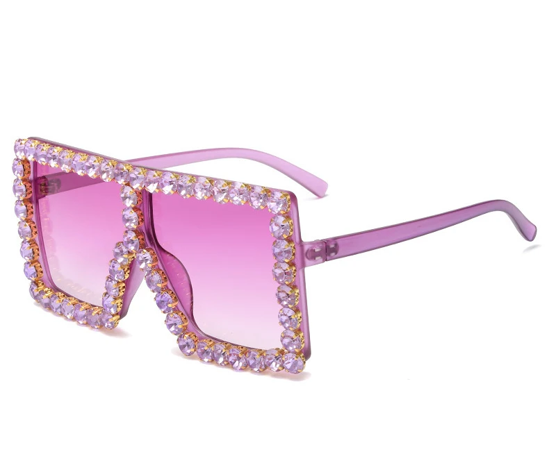 

1086 diamonds oversize square frame fashion women shades sunglasses