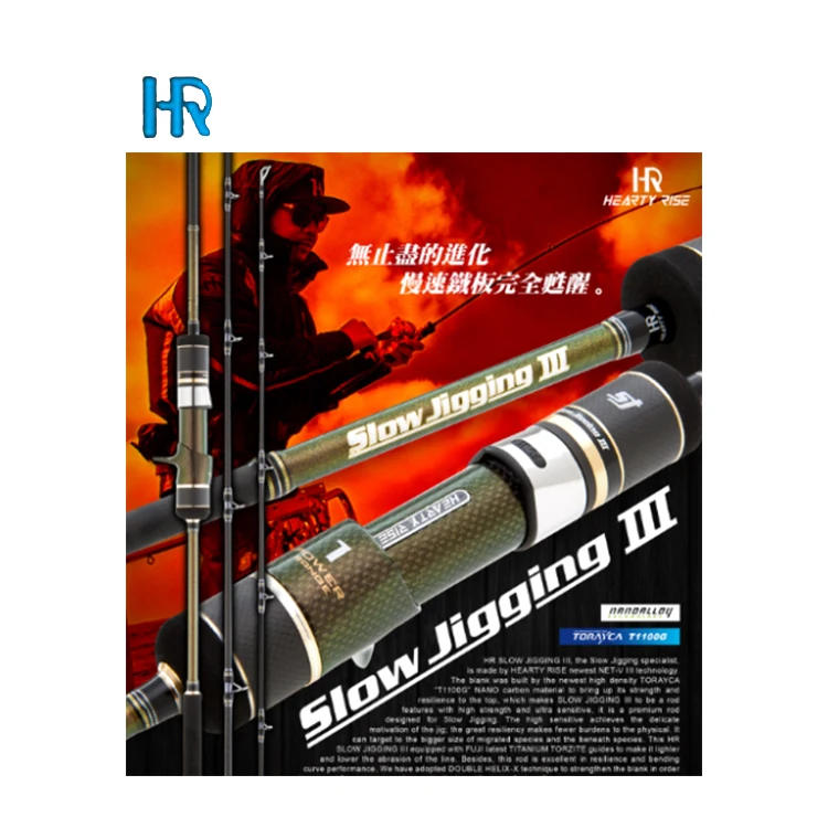

1.77M carbon HEARTY RISE-Slow Jigging R III fishing rod blanks Fast action surf casting fishing rod, As photo show