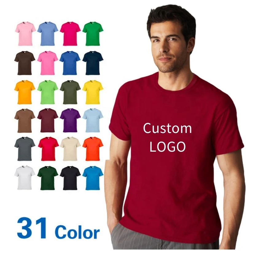 

High Quality Blank T-Shirt 100% Cotton Plain T Shirt Custom Printing Your Own Brand Logo Oversize Best Price Yiwu Qunliang, Customizable