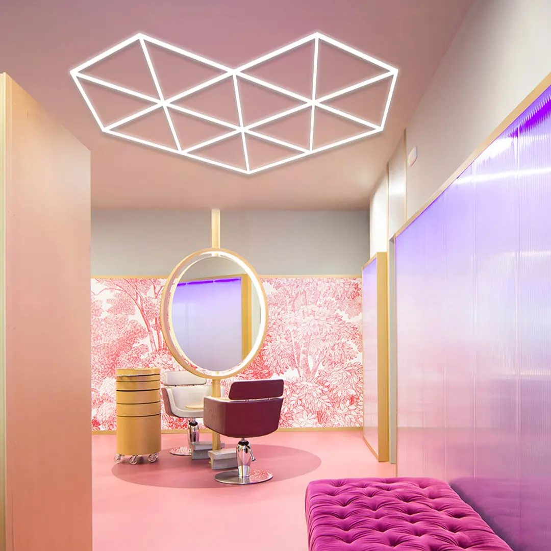 

Personalized Creative Geometry Light Supermarket Cloakroom Led Heart Light Custom