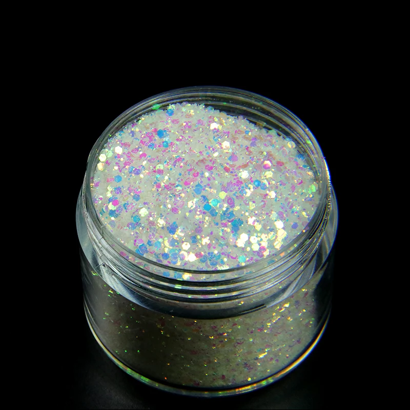 

Factory OEM Private Label Nail Glitter 10g/Jar Shimmer Cosmetic Dip Powder New Glitter Pigment, 10 colors