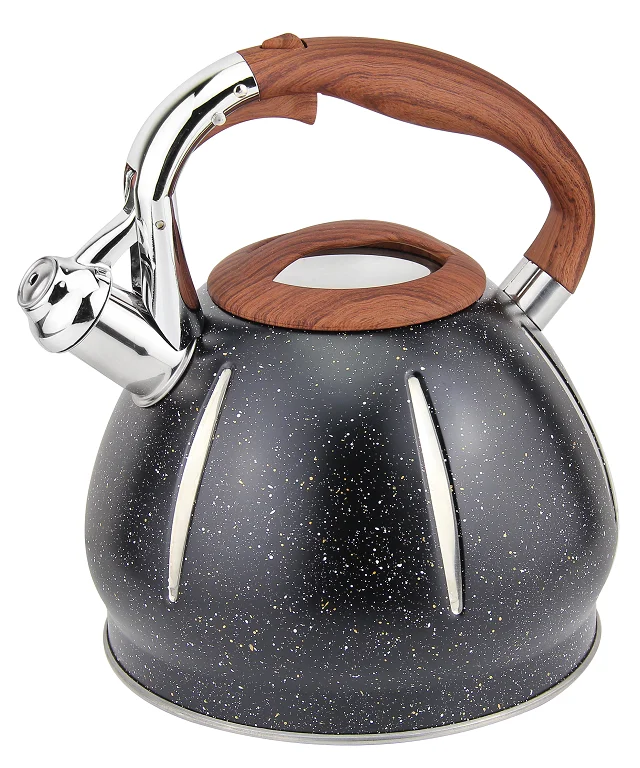 

Stainless steel whistling tea kettle tea pot with factory price, Brown,grey,black,green,pink,blue