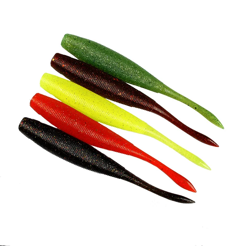 

Soft Plastic Freshwater Fishing Bait Lifelike Artificial Lures 120mm 10g With 4pcs/pack Easy To Attract The Attention Of Fish, 5 colors