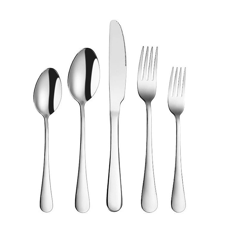 

Amazon Top Sale 5pcs 20pcs Flatware Silver Spoon And Fork Silverware Stainless Steel Cutlery Set