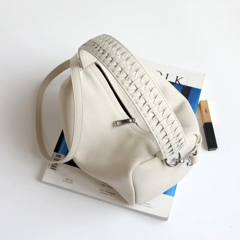 

Genuine Leather Square Handbag Spring Summer New Mini Shoulder Diagonal Pillow Bag