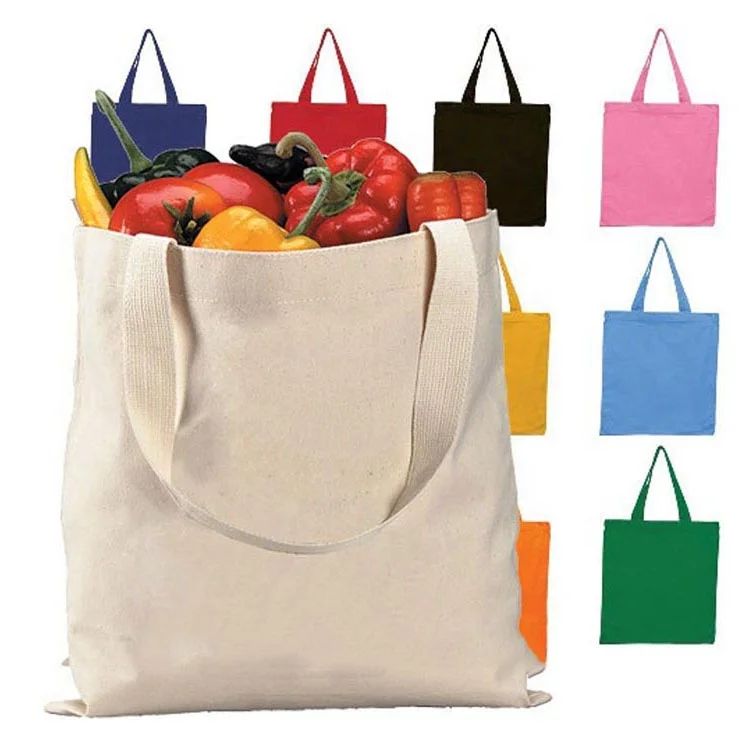 

Reusable wholesale women grocery reusable shopping bag foldable thick canvas cotton eco friendly tote bag, Any color cotton material available