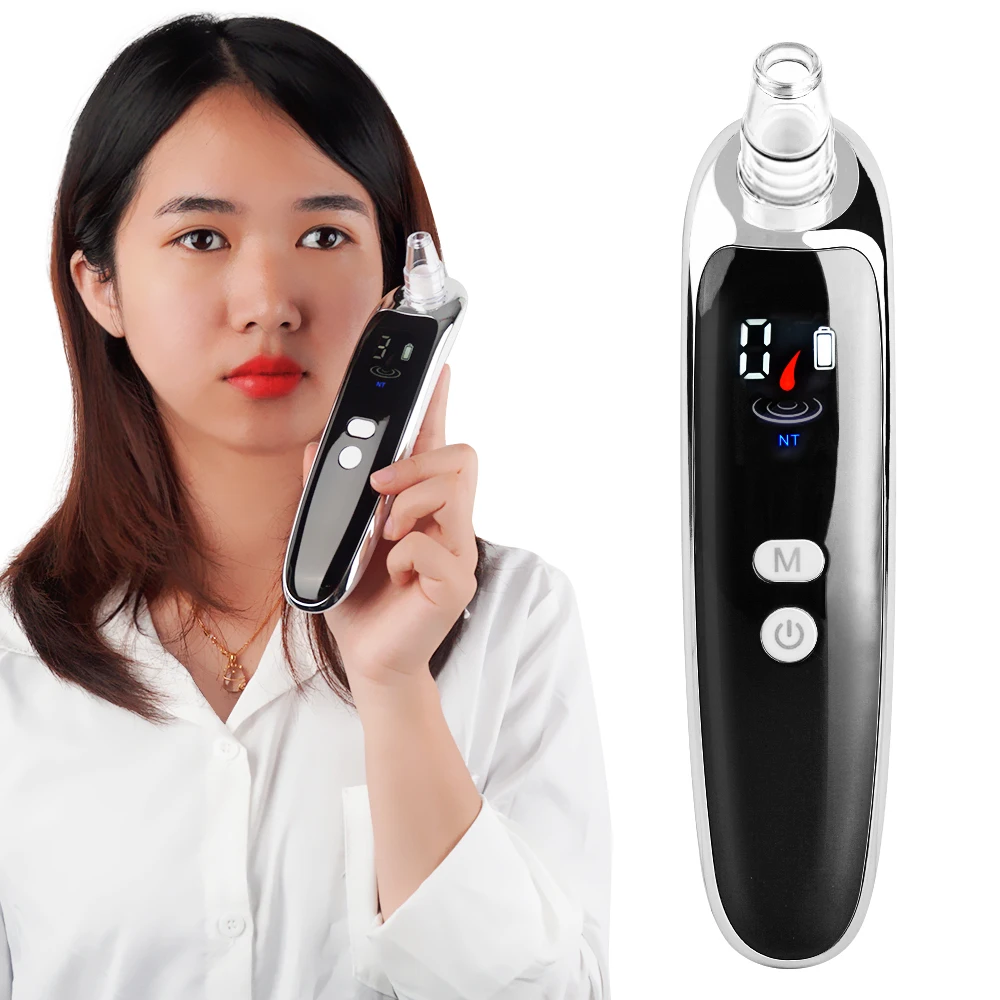 

Electric Pore Extractor Cleaner Led Display Vacuum Blackhead Remover, White