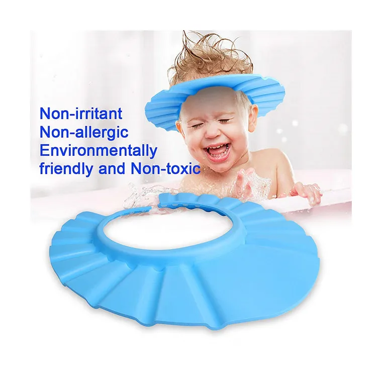 

Shampoo Hat Durable Baby Bath Visor Hat Adjustable Baby Shower Protect Eye Water-proof Splashguard Hair Wash Shield For Infant