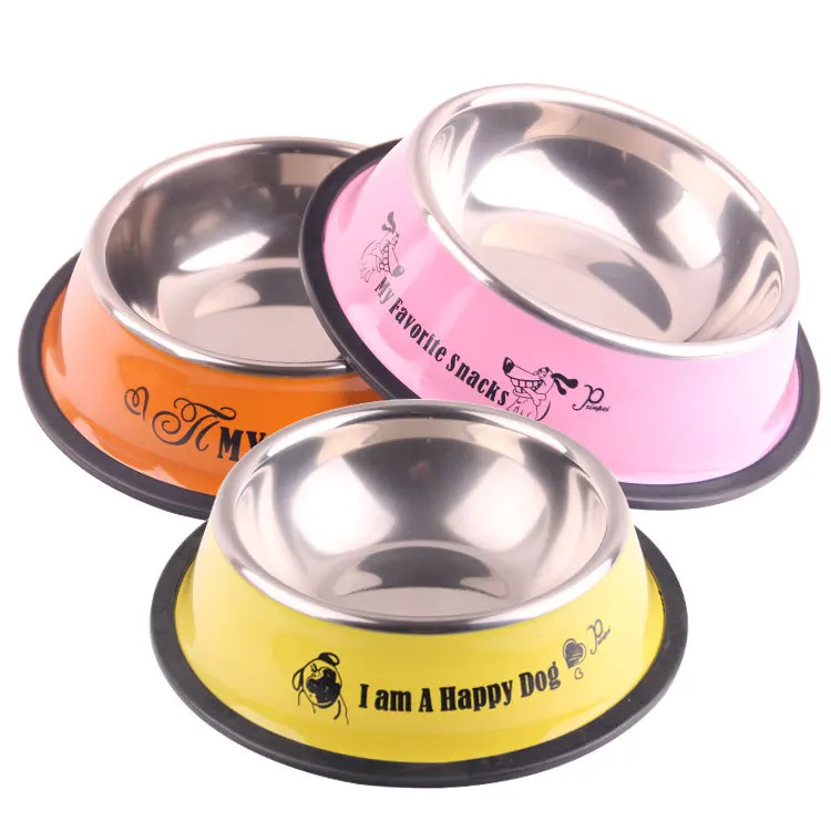 

Different Specifications Colorful Pp Stainless Steel Pet Food Bowl Dogs Feeder Cats Eating Bowl, Accept customized