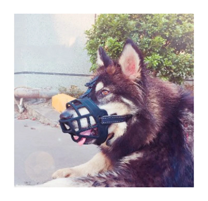 

Pet Dog Adjustable Soft Silicone Rubber Mask Luxury Dog Muzzle