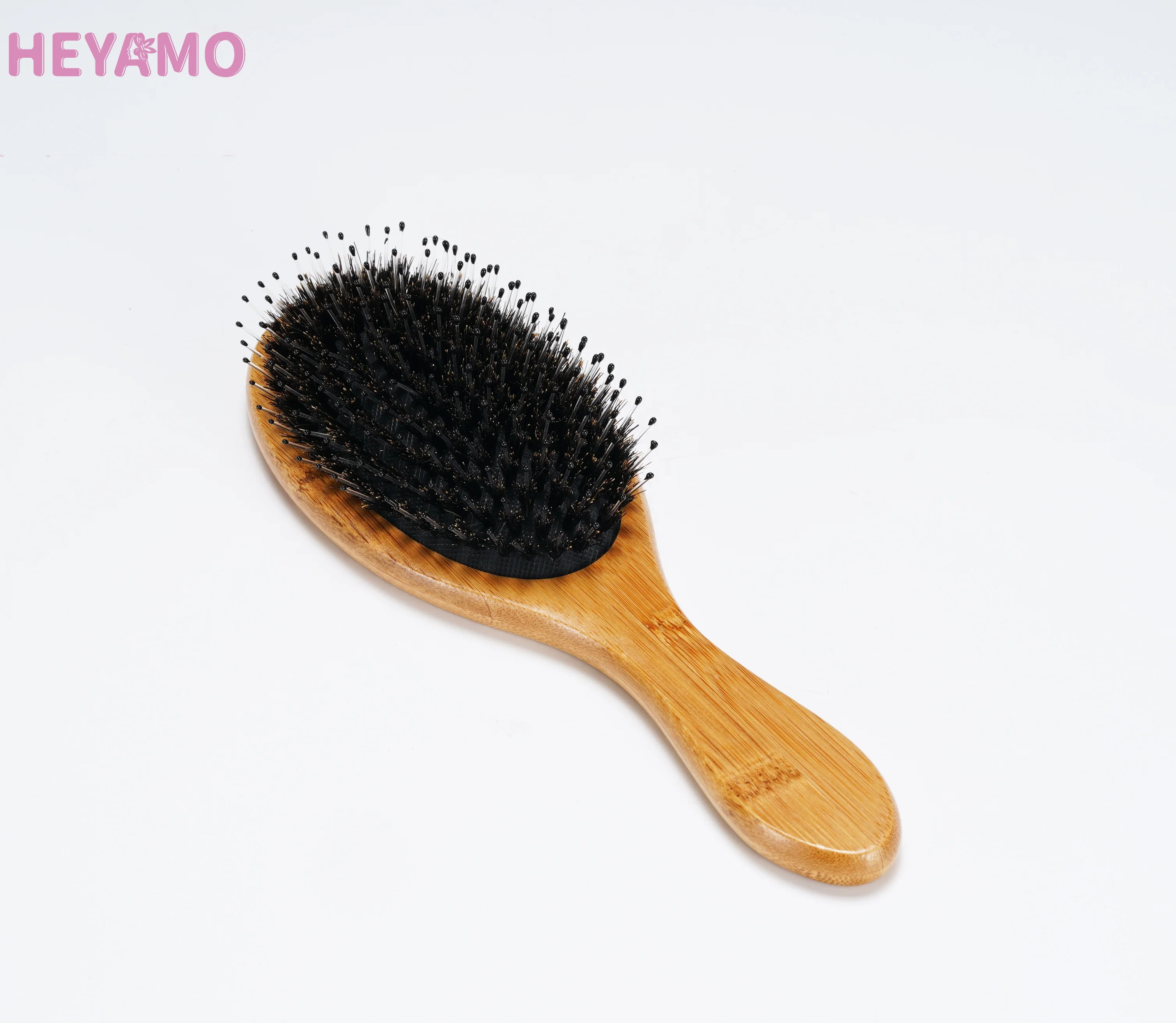 

HEYAMO Unique Bamboo Tree Bristle Hair Brush Brosse a Cheveux Eco-Friendly Products Wood Hairbrush Wet Detangling Brush Pettine
