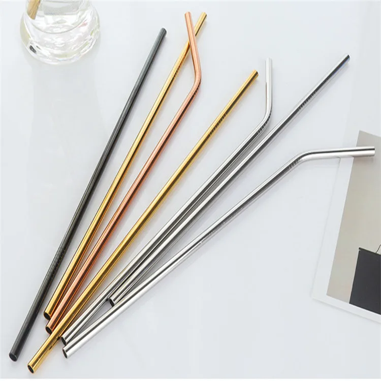 

Hot Selling Environmentally Reusable Metal Stainless Steel Drinking Straw, Silver